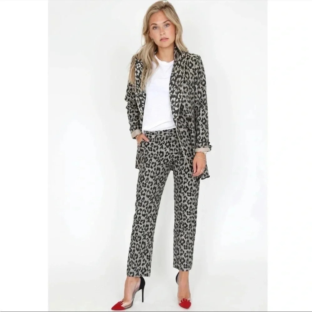 Le Superbe Jenna pants in leopard Jacquard